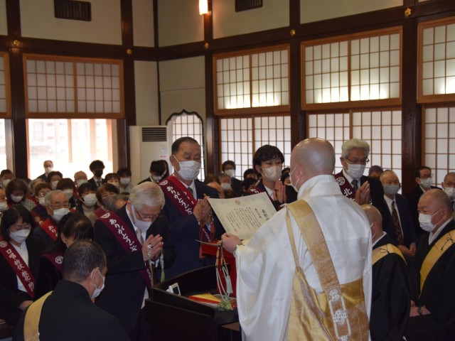 2支北大阪布教区　令和5年度弘通立誓式を開催